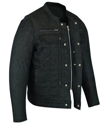 DM915 Men's Rough Rub-Off Raw Finish Denim Jacket