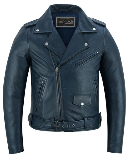 Moonlight Women's Navy Blue Fashion Leather Jacket