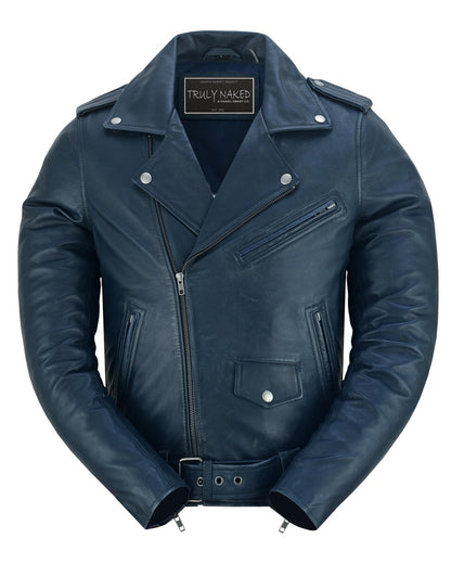 Moonlight Women's Navy Blue Fashion Leather Jacket