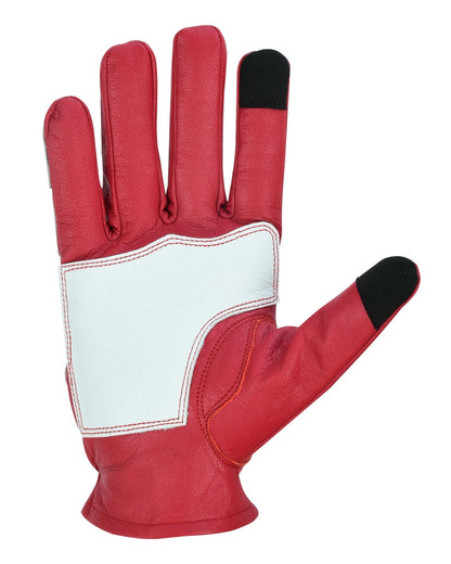 Skeletal Grip Red and White Skeleton Design Riding Glove