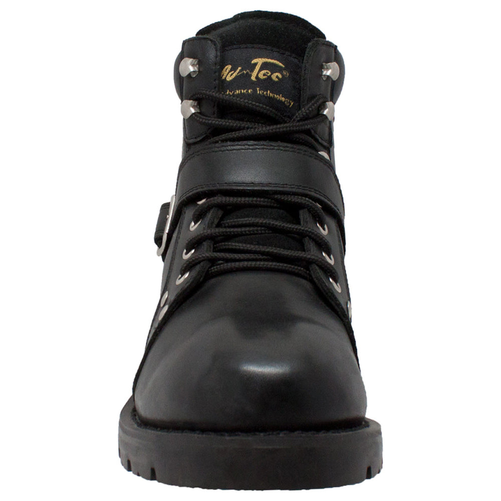 9143 Men's YKK Zipper Biker Boot-Black