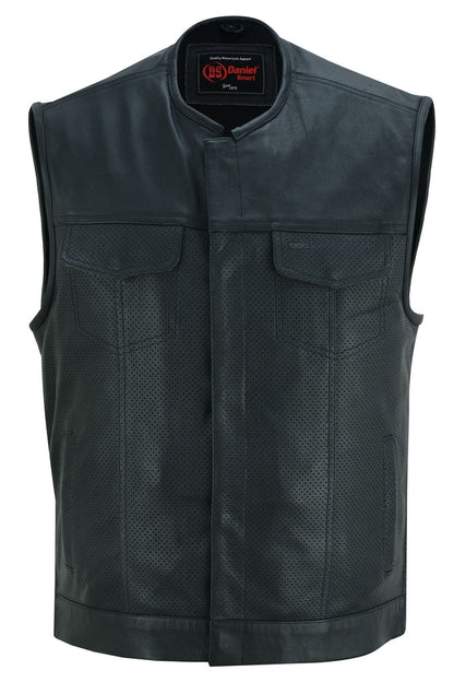 DS183 Men's Premium Perforated Single Back Panel Concealment Vest W/O