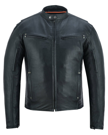 DS742 Men's Lightweight Drum Dyed Naked Lambskin Jacket