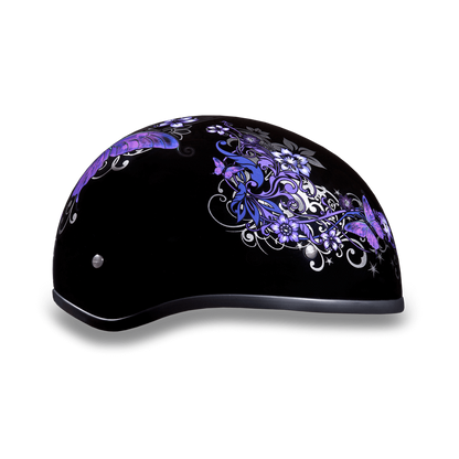 D6-B D.O.T. DAYTONA SKULL CAP - W/ BUTTERFLY