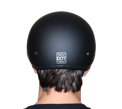 D6-G DOT Approved Daytona Motorcycle Half Face Helmet - Skull Cap Graphics for Men & Women, Scooters, ATVs, UTVs & Choppers - W/ Guns