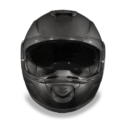 MG1-B Daytona Glide Modular Motorcycle Helmet - DOT Approved, Bluetooth Ready, Dual Visor, Men/Women/Youth - Dull Black