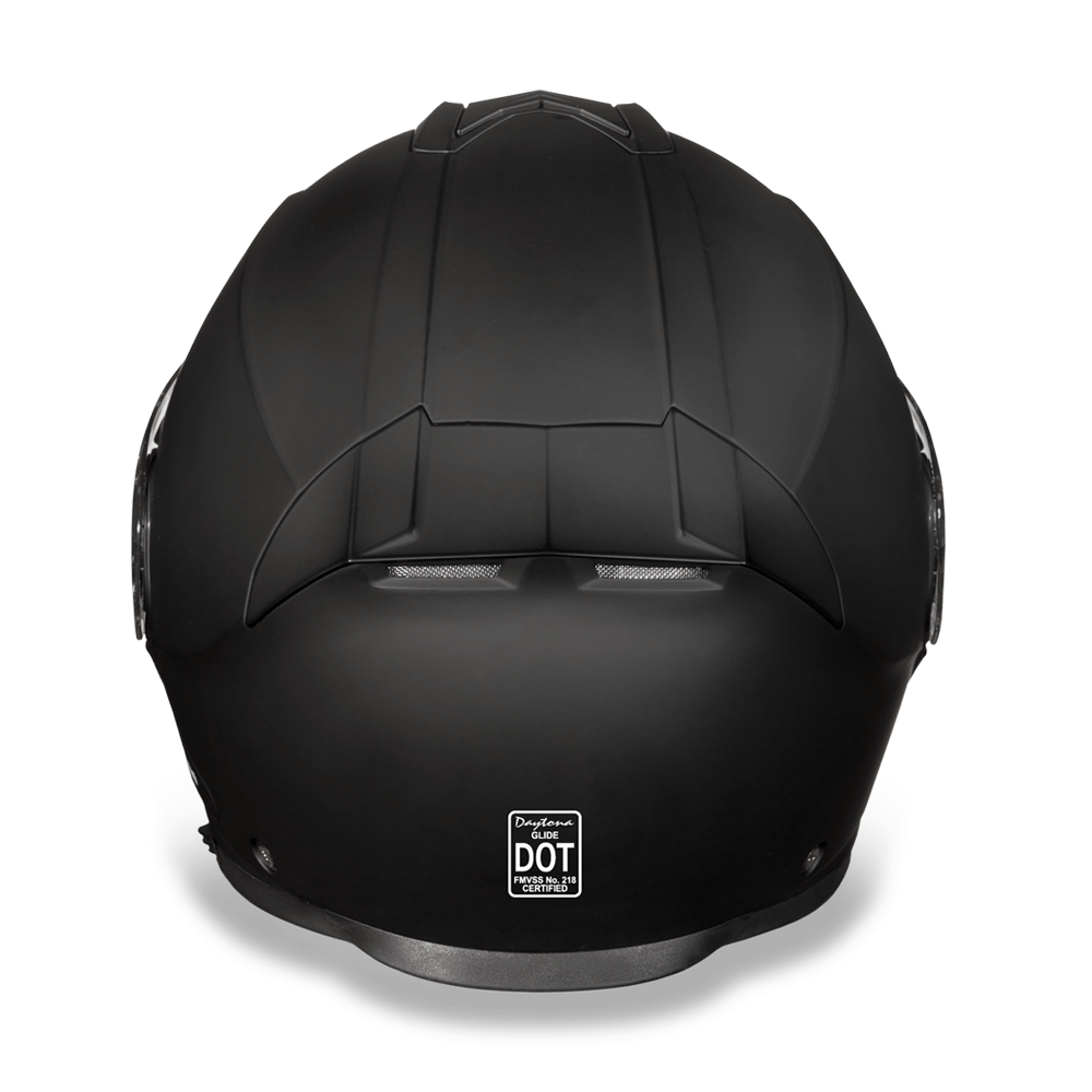 MG1-B Daytona Glide Modular Motorcycle Helmet - DOT Approved, Bluetooth Ready, Dual Visor, Men/Women/Youth - Dull Black