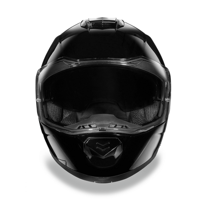 MG1-A Daytona Glide Modular Motorcycle Helmet - DOT Approved, Bluetooth Ready, Dual Visor, Men/Women/Youth - Hi-Gloss Black