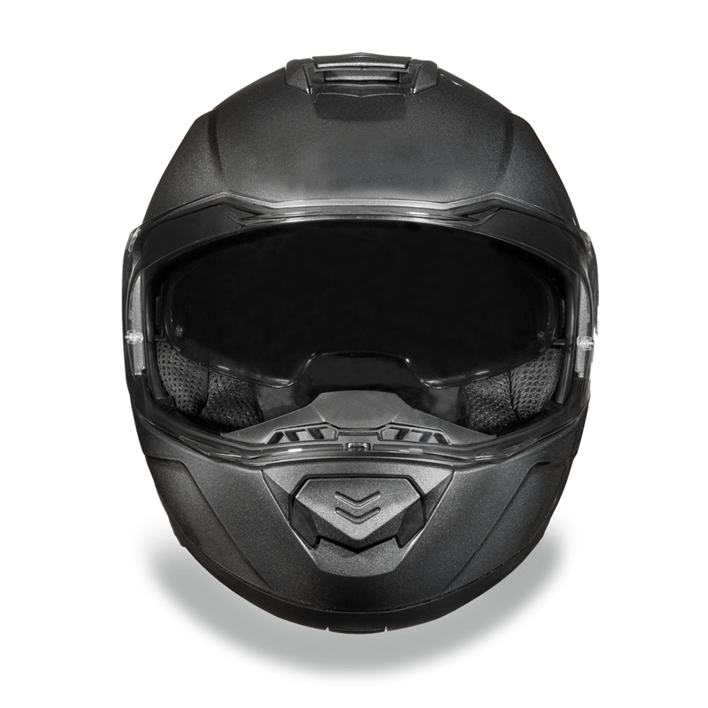 MG1-GM Daytona Glide Modular Motorcycle Helmet - DOT Approved, Bluetooth Ready, Dual Visor, Men/Women/Youth - Gun Metal Grey Metallic