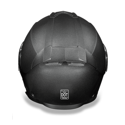 MG1-GM Daytona Glide Modular Motorcycle Helmet - DOT Approved, Bluetooth Ready, Dual Visor, Men/Women/Youth - Gun Metal Grey Metallic