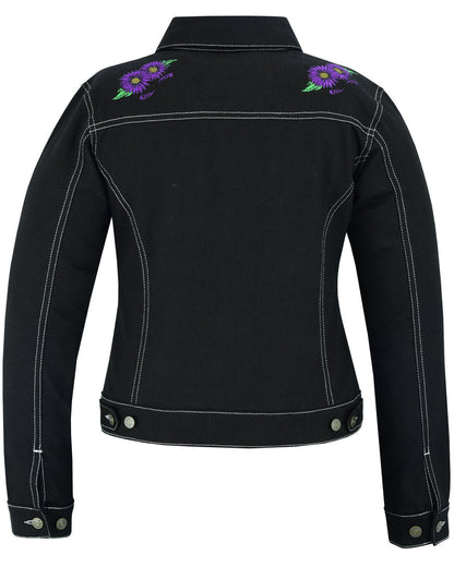 DM949 Women's Daisy Black Denim Jacket