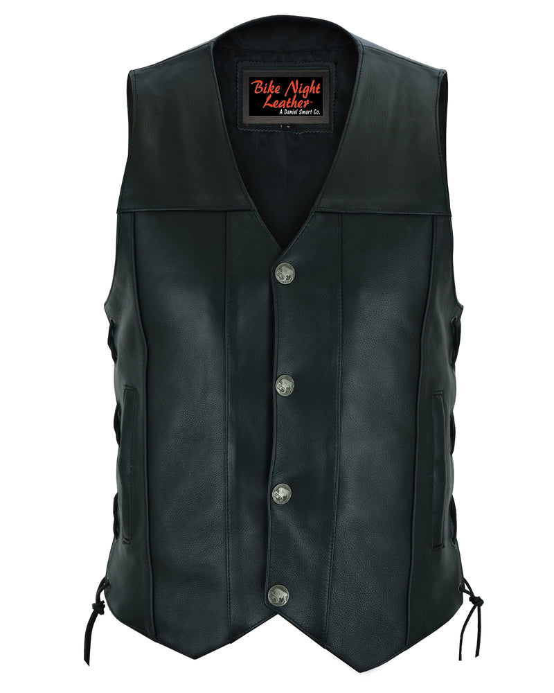 DS142 Men's Single Back Panel Concealed Carry Vest (Buffalo Nickel Head Snaps)