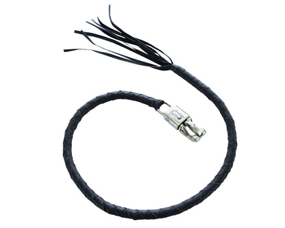 GBW201 Leather Biker Whip - Black