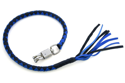 GBW205 Leather Biker Whip-Blue/Black