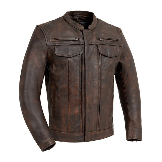 FIM263CVZ-COPR-Raider Men's Motorcycle Leather Jacket