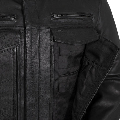 FIM263CDMZ-BLK-Raider Men's Motorcycle Leather Jacket