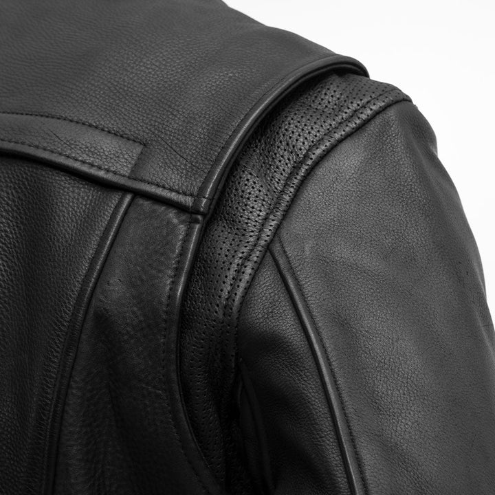 FIM271CPMZ-BLK-Revolt Men's Motorcycle Leather Jacket