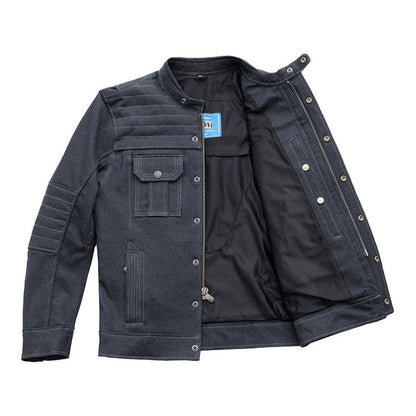 FIM290TDM-BLU-Rowdy Men's Thunder Denim Motorcycle Jacket